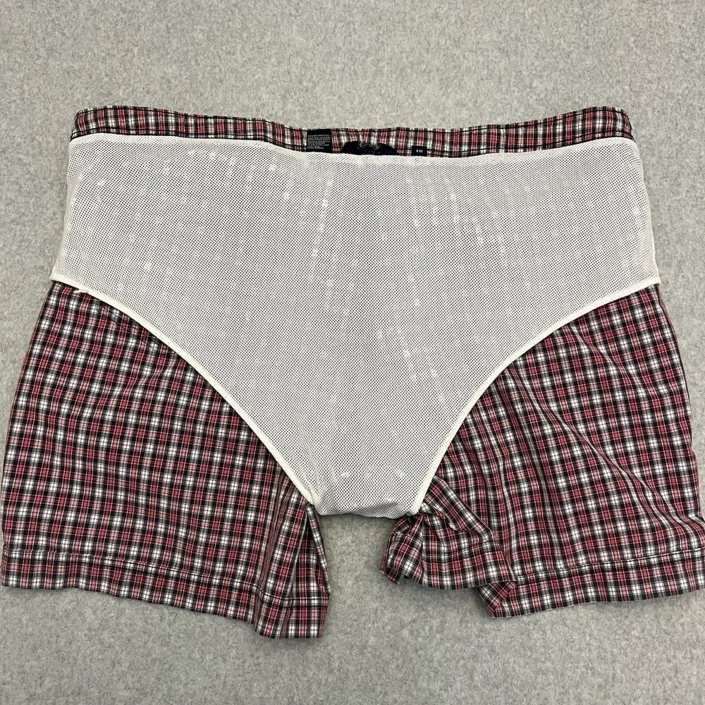 Polo Sport Swim Trucks Mens XL Red Blue Tablecloth Plaid Pockets Pony Logo Lined